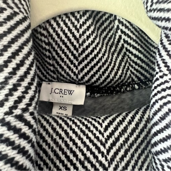 J. Crew Factory Long-sleeve funnelneck Herringbone Sweater, Black White, XS - Picture 6 of 11